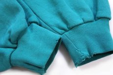 画像5: 90s USA製 L.L.Bean×RUSSELLラッセル 前V スウェット エメラルドグリーン XXL★特大 ブランク (5)