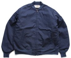 画像1: 90s USA製 JOHNSON GARMENT キルティングライナー ワークジャケット 濃紺 XL (1)