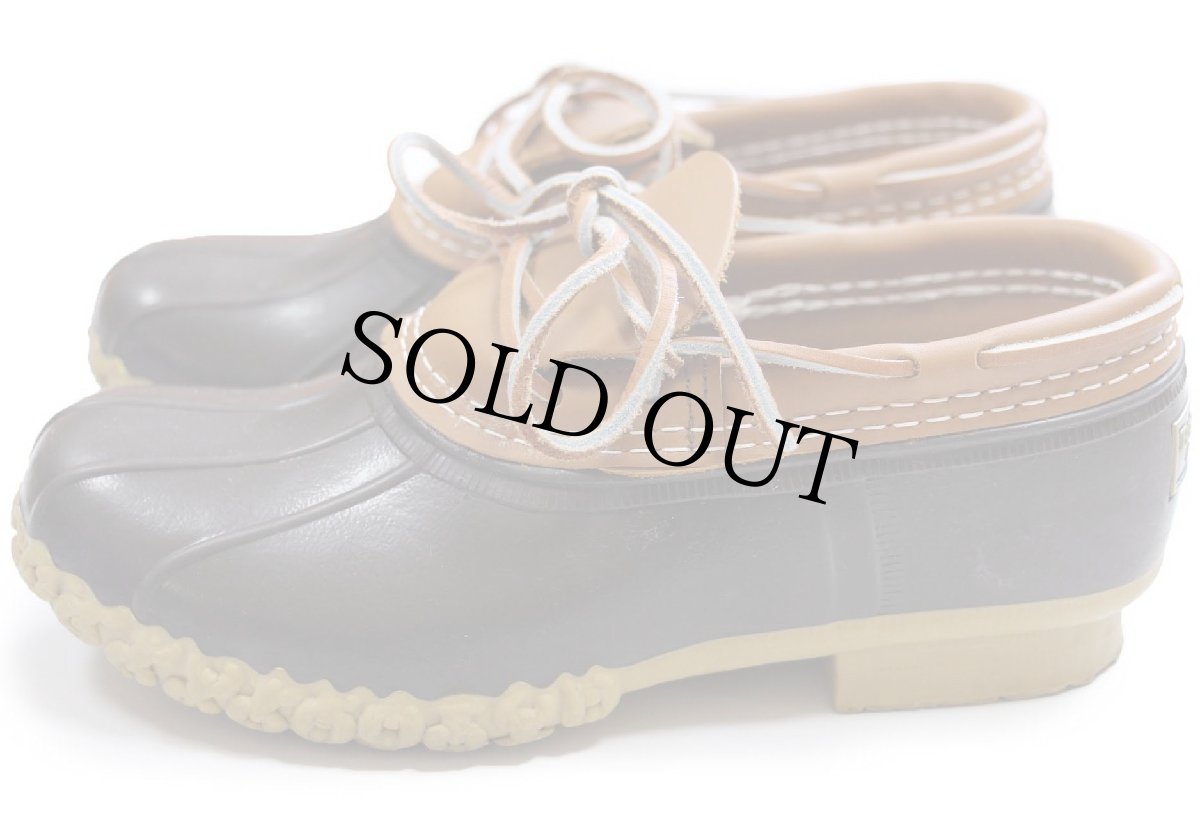 画像2: USA製 L.L.Bean ビーンブーツ ラバーモカシン タン×ブラウン 6M★ガムシューズ レインシューズ (2)