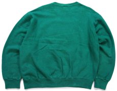 画像2: 90s USA製 Championチャンピオン NBA SEATTLE SUPERSONICS エンボス加工 前V スウェット 緑 XL (2)