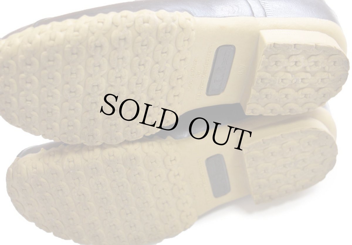 画像5: USA製 L.L.Bean ビーンブーツ ラバーモカシン タン×ブラウン 6M★ガムシューズ レインシューズ (5)