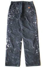 画像3: メキシコ製 carharttカーハート ペンキ飛び チェック ネルライナー ダック地 ペインターパンツ 黒 フェード W34 L34 (3)