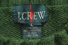 画像4: 90s J.CREW 無地 ウールニット セーター 緑 L (4)