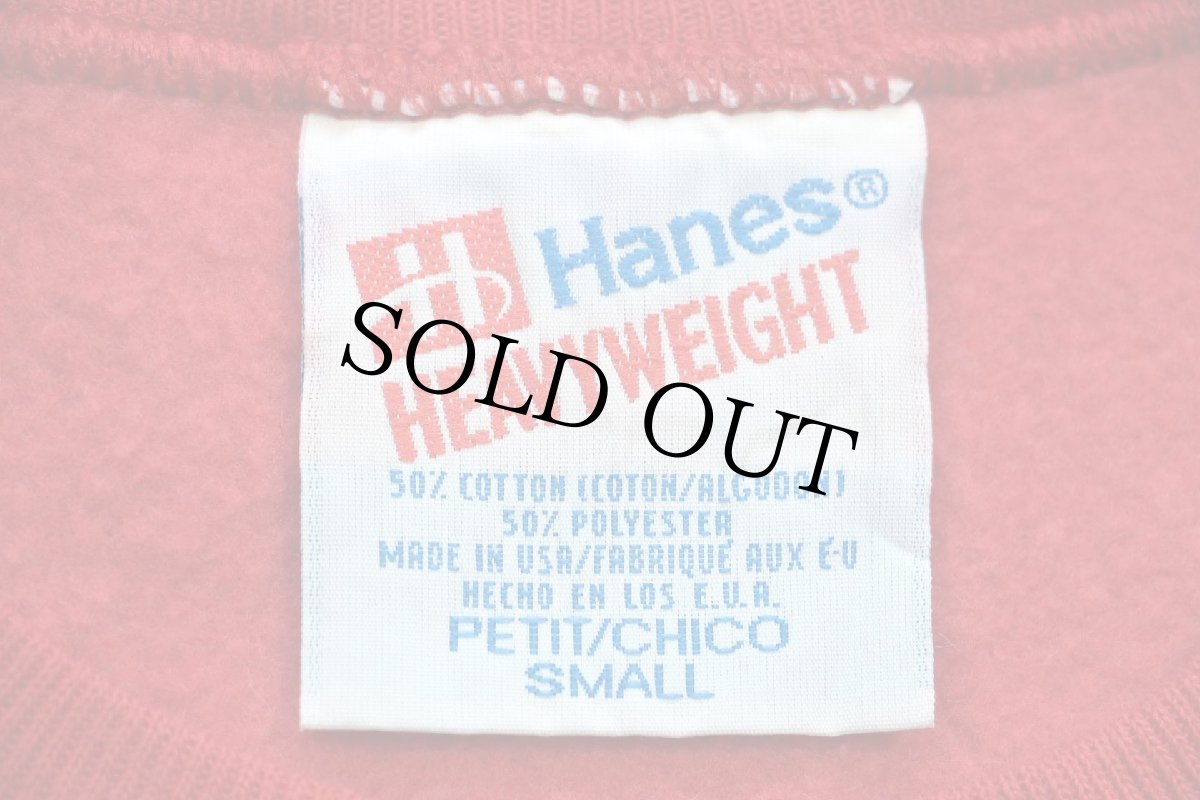 画像5: 80s USA製 Hanes DISNEY ディズニー MINNIE ミニー マウス 発泡プリント スウェット 赤 S (5)