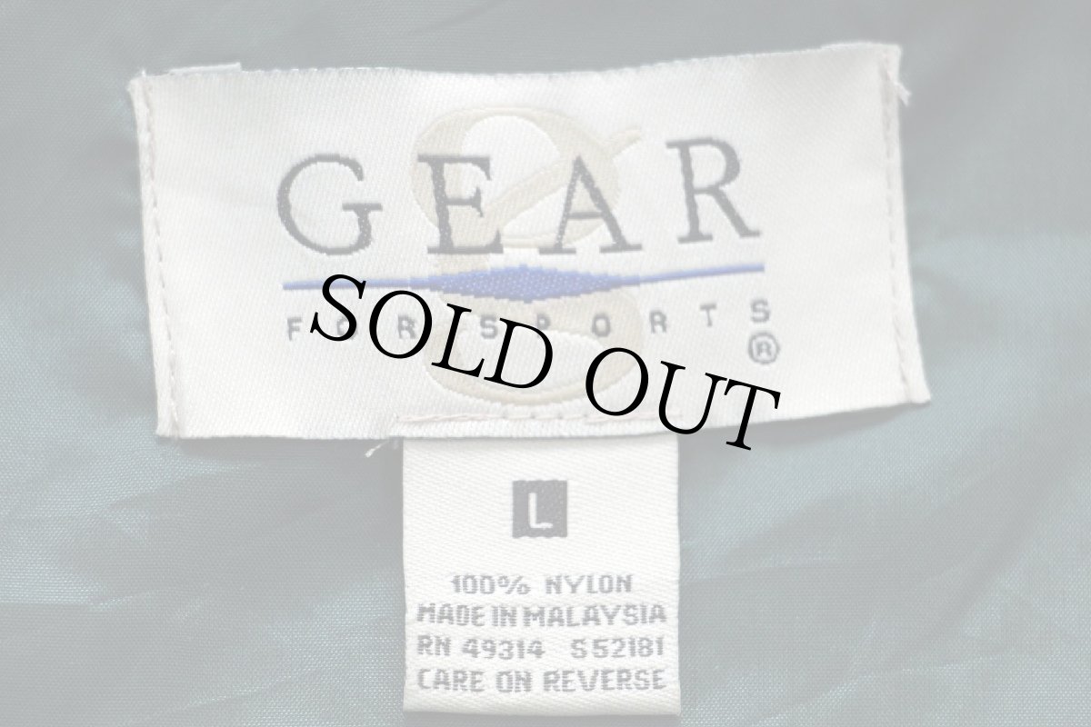 画像5: 90s TOYOTA トヨタ TRD RACING DEVELOPMENT ロゴ刺繍 ツートン ナイロンジャケット 黒×緑 L (5)