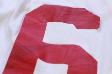 画像5: 60s USA製 Wilson 68 ナンバリング コットン×ナイロン フットボールTシャツ 生成り L (5)