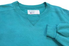 画像3: 90s USA製 L.L.Bean×RUSSELLラッセル 前V スウェット エメラルドグリーン XXL★特大 ブランク (3)