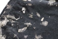画像8: メキシコ製 carharttカーハート ペンキ飛び チェック ネルライナー ダック地 ペインターパンツ 黒 フェード W34 L34 (8)