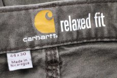 画像6: carharttカーハート ストレッチ ライトダック地 ワークパンツ グレーブラウン W44 L30★A 特大 (6)