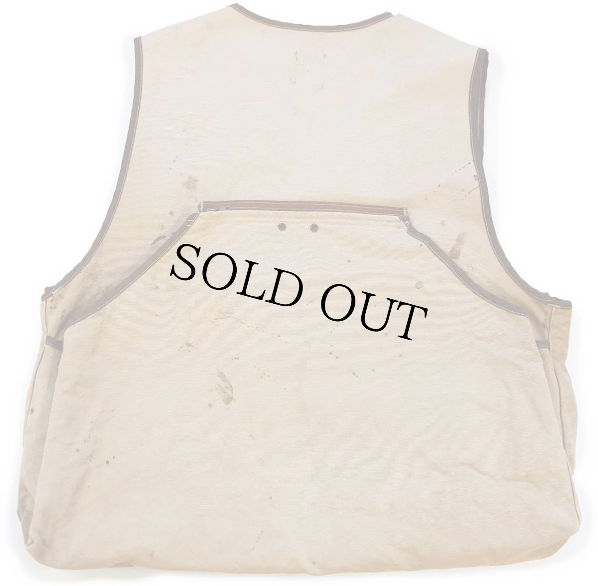 画像2: 90s USA製 carharttカーハート ダック地×コーデュロイ ハンティングベスト 茶 2XL★特大 (2)