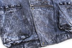 画像6: 80s OSLO デザイン ケミカルウォッシュ ブラック デニムジャケット L★アシッド (6)