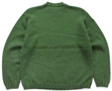 画像2: 90s J.CREW 無地 ウールニット セーター 緑 L (2)