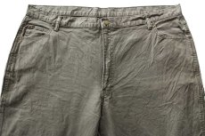 画像4: Dickiesディッキーズ ストレッチ ダック地 ペインターパンツ グリーングレー W42 L32 (4)