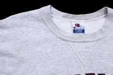 画像5: 90s USA製 Championチャンピオン VIRGINIA TECH アップリケ 前V スウェット 杢グレー XL (5)