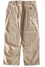 画像3: 00s メキシコ製 carharttカーハート ライトダック地 ワークパンツ カーキ W38 L30 (3)