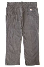 画像3: carharttカーハート ストレッチ ライトダック地 ワークパンツ グレーブラウン W44 L30★A 特大 (3)