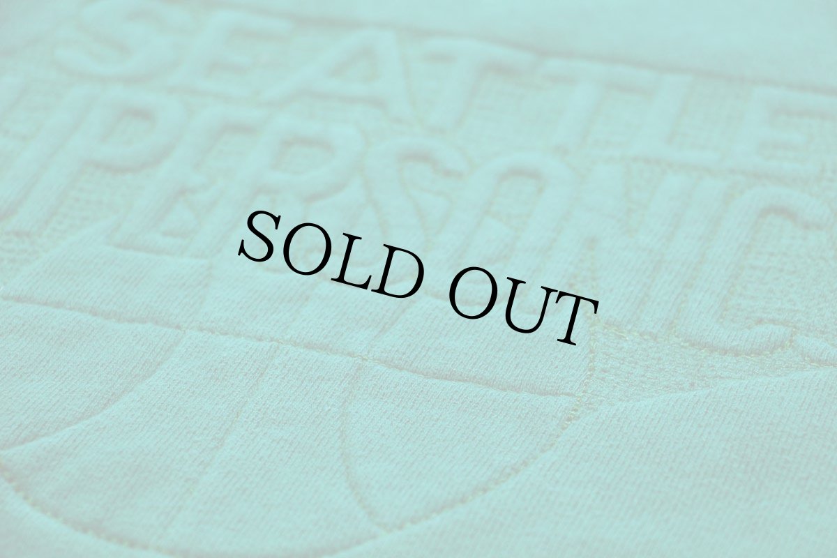 画像4: 90s USA製 Championチャンピオン NBA SEATTLE SUPERSONICS エンボス加工 前V スウェット 緑 XL (4)