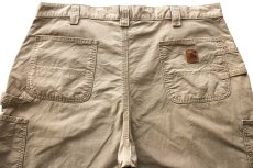 画像5: 00s メキシコ製 carharttカーハート ライトダック地 ペインターパンツ カーキ W40 L34 (5)