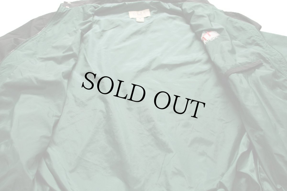 画像6: 90s TOYOTA トヨタ TRD RACING DEVELOPMENT ロゴ刺繍 ツートン ナイロンジャケット 黒×緑 L (6)