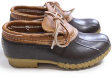 画像3: USA製 L.L.Bean ビーンブーツ ラバーモカシン タン×ブラウン 6M★ガムシューズ レインシューズ (3)