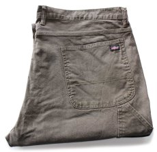 画像1: Dickiesディッキーズ ストレッチ ダック地 ペインターパンツ グリーングレー W42 L32 (1)