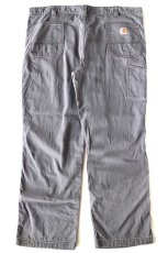 画像3: carharttカーハート ストレッチ ライトダック地 ワークパンツ グレー W42 L30★B (3)