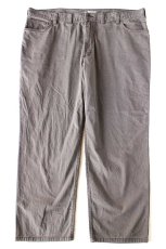 画像2: carharttカーハート ストレッチ ライトダック地 ワークパンツ グレーブラウン W44 L30★B 特大 (2)