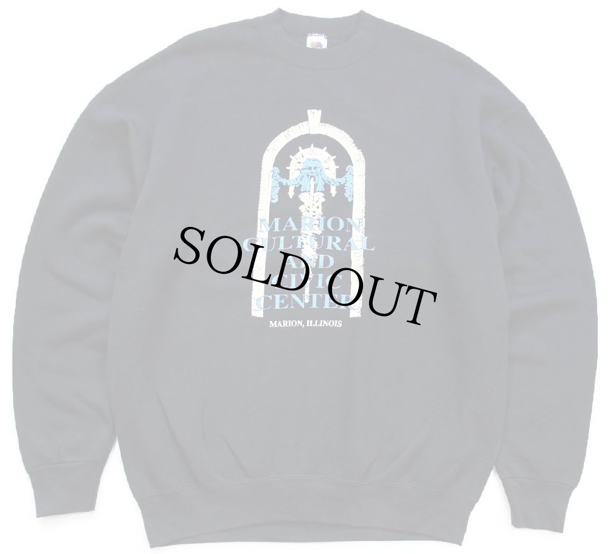 画像1: 90s USA製 MARION CULTURAL AND CIVIC CENTER スウェット 黒 XL (1)