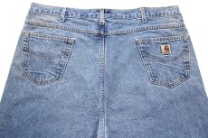 画像5: 00s USA製 carharttカーハート チェック ネルライナー デニムパンツ W42 L32★SDP4366 (5)