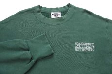 画像3: 90s USA製 Leeリー OHIO UNIVERSITY フラタニティ アメフト 刺繍 リバースウィーブ スウェット 緑 XL (3)