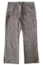 画像3: Dickiesディッキーズ ストレッチ ダック地 ペインターパンツ グリーングレー フェード W38 L32 (3)