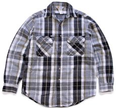 画像1: 90s carharttカーハート チェック コットン フランネルシャツ (1)