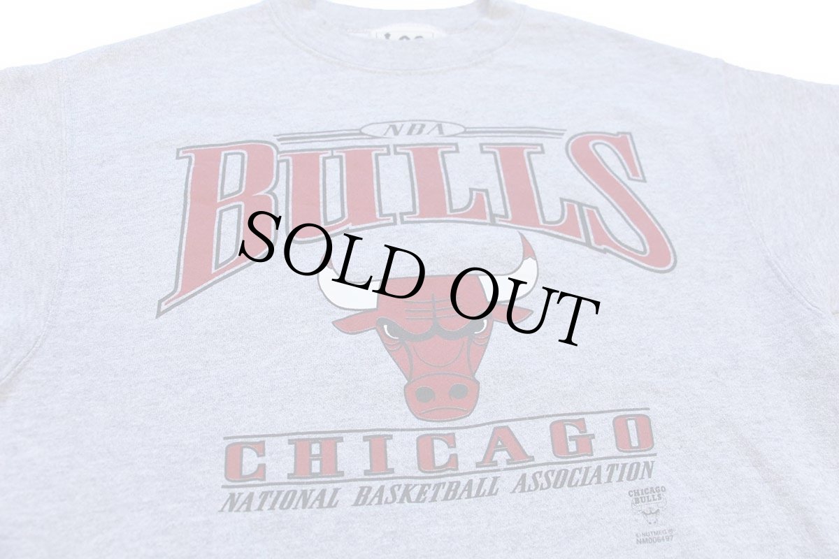画像3: 90s USA製 Leeリー NBA CHICAGO BULLS シカゴ ブルズ スウェット 杢グレー ボーイズL (3)