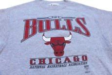 画像3: 90s USA製 Leeリー NBA CHICAGO BULLS シカゴ ブルズ スウェット 杢グレー ボーイズL (3)