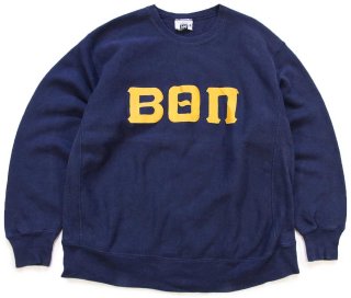 60s ILLINOIS カラーフロッキープリント 半袖スウェット 紺