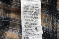 画像6: メキシコ製 carharttカーハート ペンキ飛び チェック ネルライナー ダック地 ペインターパンツ 黒 フェード W34 L34 (6)