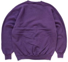画像2: 90s USA製 RUSSELLラッセル 無地 前V スウェット 紫 S★ブランク (2)