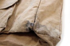 画像8: 90s USA製 carharttカーハート ダック地×コーデュロイ ハンティングベスト 茶 2XL★特大 (8)