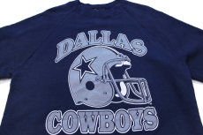 画像3: 80s USA製 NFL DALLAS COWBOYS アメフト ビッグロゴ スウェット 紺 M (3)