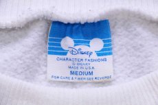 画像4: 80s USA製 Disneyディズニー MINNIE MOUSE ミニー マウス 両面プリント スウェット 白 M (4)