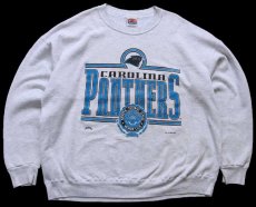 画像1: 90s USA製 NFL CAROLINA PANTHERS スウェット 杢ライトグレー XXL★特大 (1)