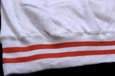 画像5: 90s USA製 NORTHWEST KNITTING MILLS TEXAS リブライン リバースウィーブ スウェット 杢グレー×レンガ (5)