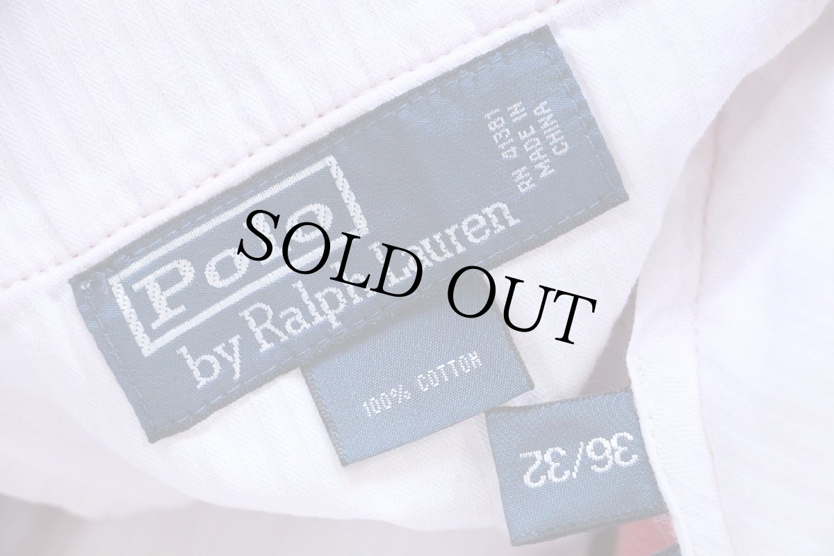 画像6: 00s ポロ ラルフローレン コットン 太畝 コーデュロイパンツ 薄赤 W36★スラックス (6)