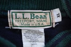 画像4: 80s USA製 L.L.Bean モックネック ヘビー コットン スウェット 紺 XL (4)