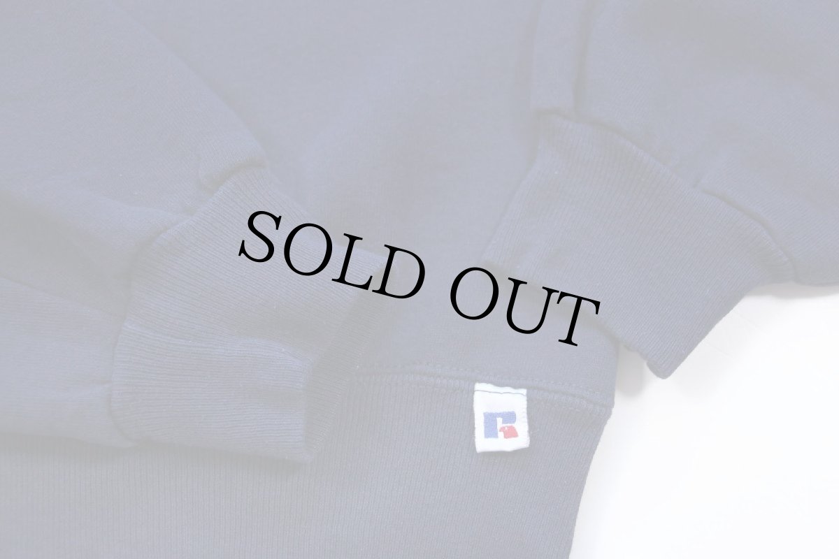 画像5: 90s USA製 RUSSELLラッセル 無地 前V スウェット 紺 L★ブランク (5)