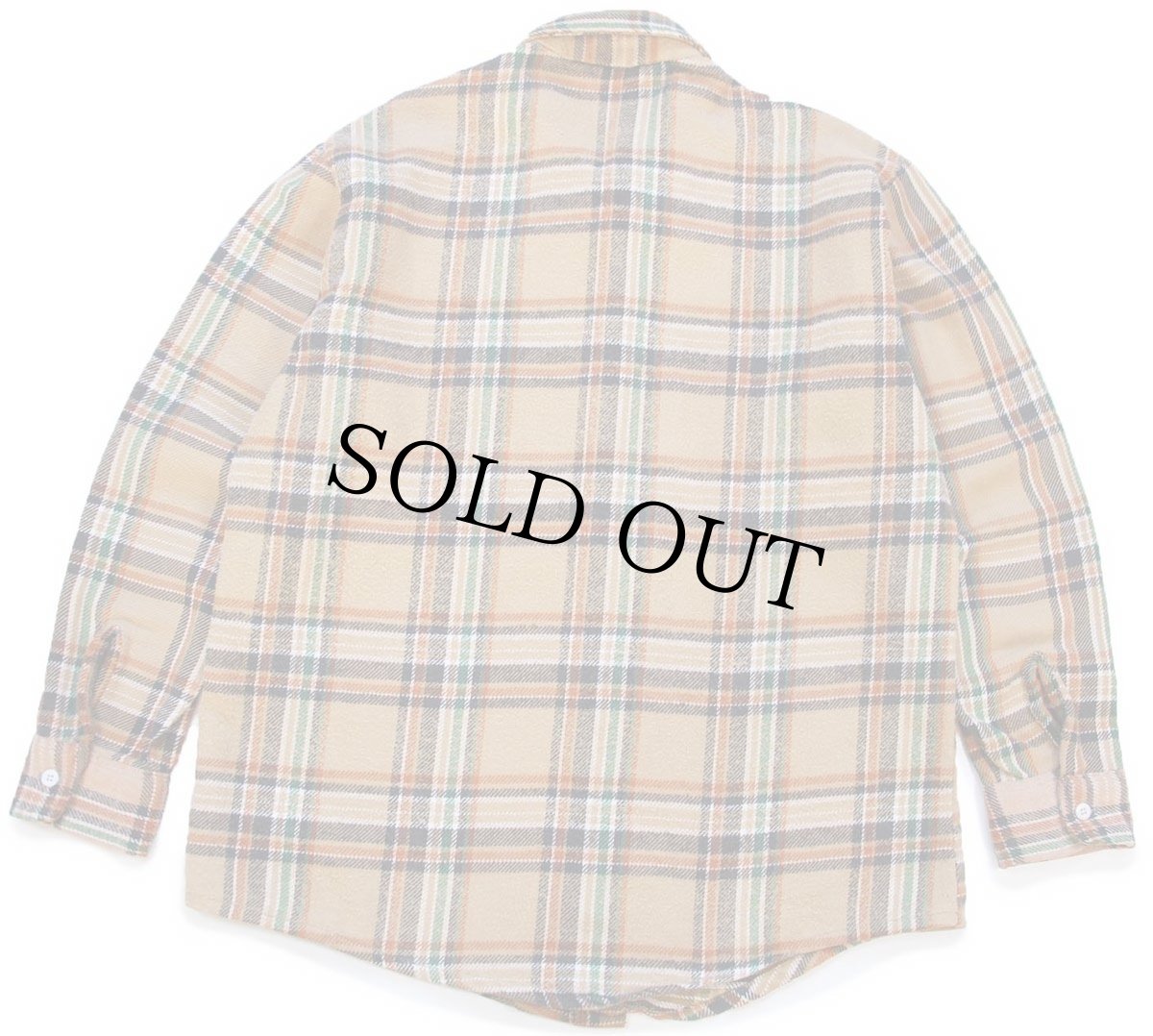 画像2: 70s UNKNOWN チェック コットン フランネルシャツ (2)