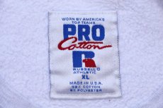 画像4: 90s USA製 RUSSELLラッセル MISSOURI VALLEY 96-34 WRESTLING 三段中抜き 前V スウェット 杢ライトグレー XL (4)