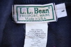 画像4: 80s USA製 L.L.Bean マルチカラー切り替え モックネック ヘビー コットン スウェット L-T (4)