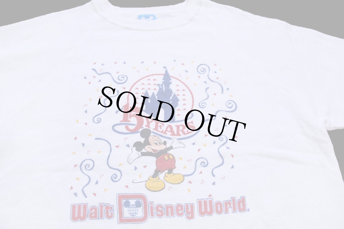 画像3: 80s USA製 Disney ディズニー 15YEARS Walt Disney World ミッキー マウス スウェット 白 L (3)