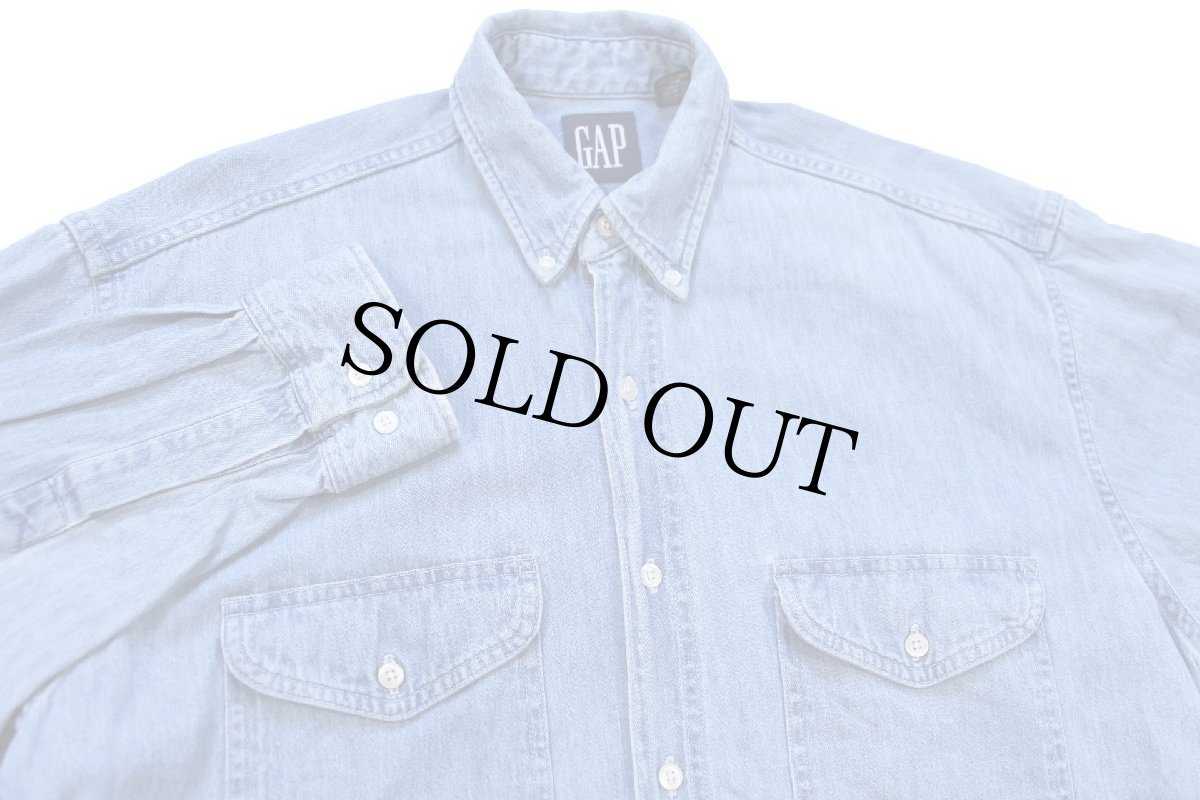 画像3: 90s カナダ製 GAPギャップ ボタンダウン デニムシャツ M (3)
